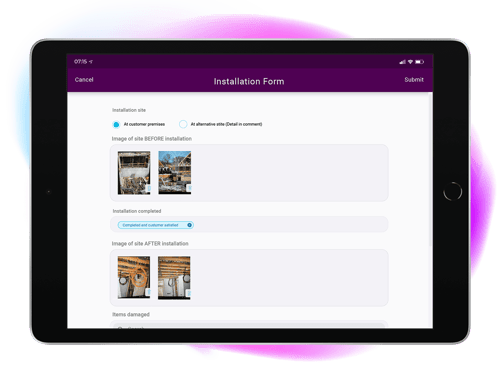 Installation Form-Horizontal