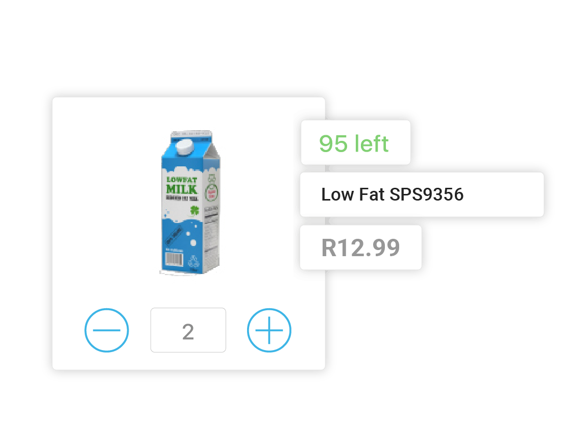 Food & Beverage industry single product view